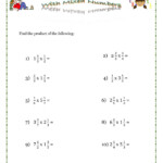 Multiplying Fractions With Mixed Numbers Worksheet