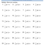 Multiplying Fractions Worksheet 4th Grader