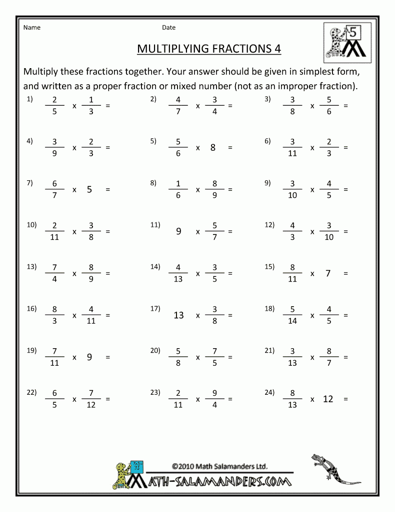 Multiplying Fractions Worksheets Grade 8 Pdf Alma Rainer s Addition 