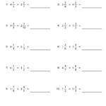 Multiplying Mixed Numbers Worksheets