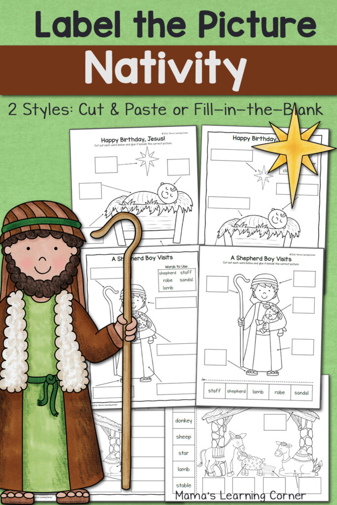 Nativity Label The Picture Worksheets Mamas Learning Corner