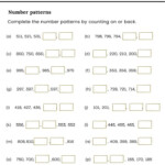 NUMBER PATTERNS WORKSHEET FOR GRADE 3 MATH EASY MATH Number