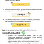 Order Of Operations And Grouping Symbols 5th Grade Math Worksheet