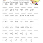 Ordering Fractions Decimals And Whole Numbers Worksheet Have Fun