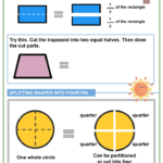 Partitioning Shapes 1st Grade Math Worksheets Common Core Aligned