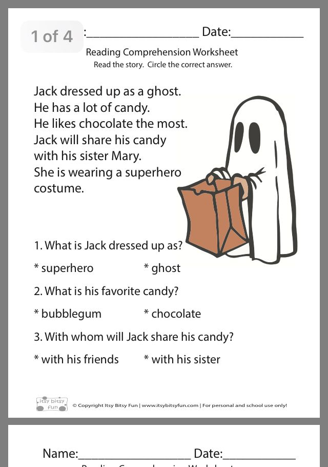 Pin By Connie Govenettio On Reading Halloween Reading Comprehension