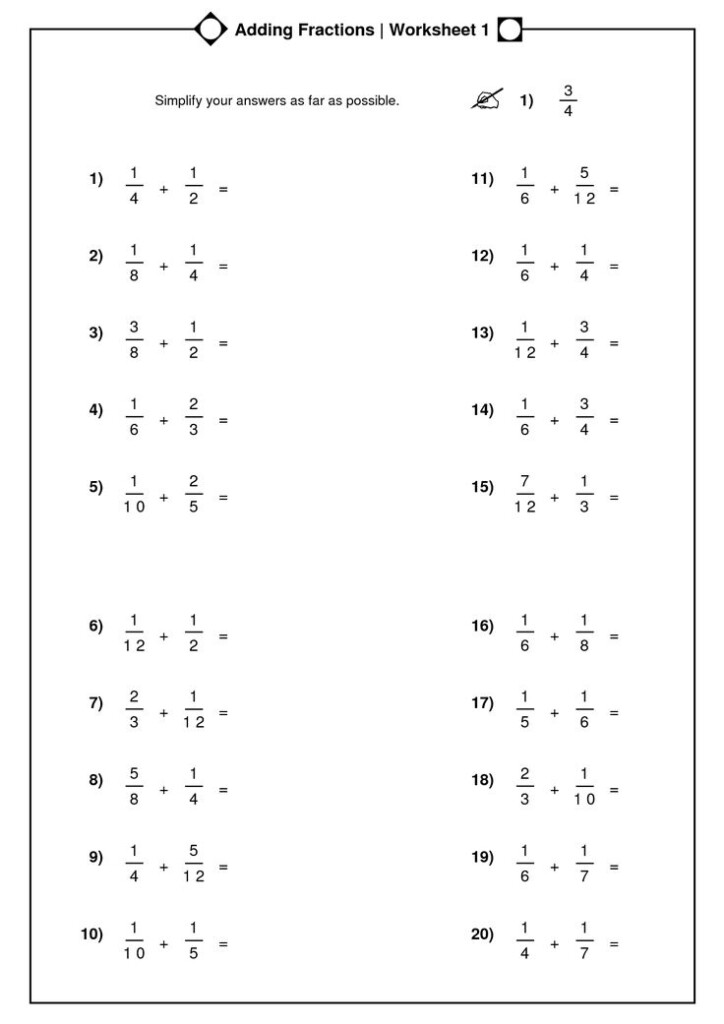 Plus The Fractions Math Fractions Worksheets 4th Grade Math 