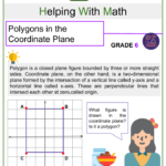 Polygons In The Coordinate Plane 6th Grade Math Worksheets