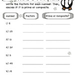 Prime And Composite Numbers Worksheets Grade 4 Worksheets Master