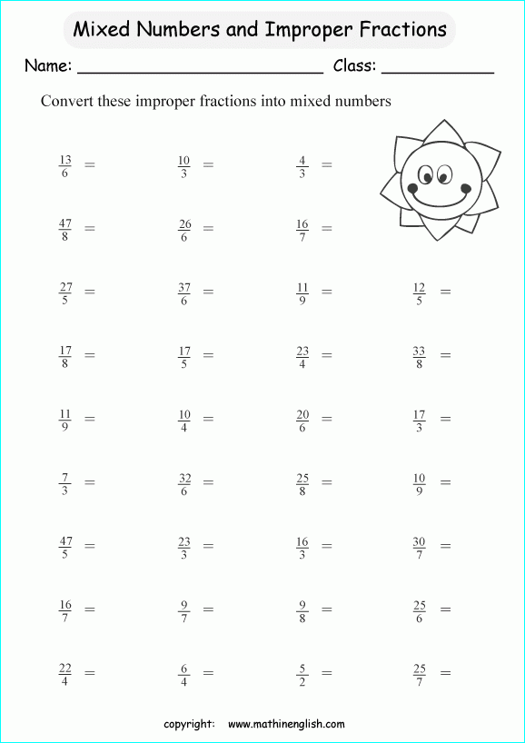 Printable Primary Math Worksheet For Math Grades 1 To 6 Based On The 