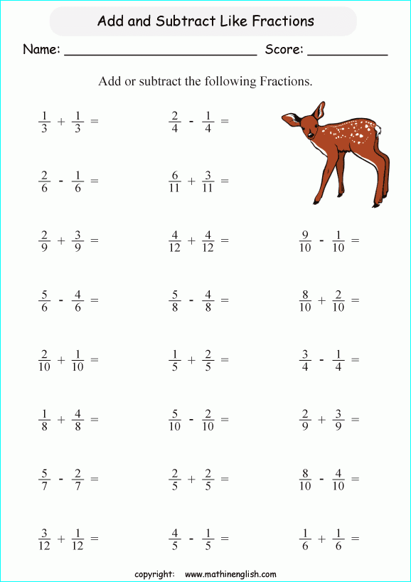 Printable Primary Math Worksheet For Math Grades 1 To 6 Based On The 