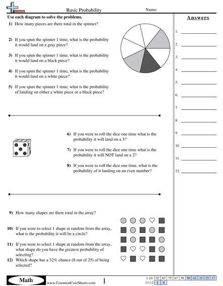 Probability Quiz Worksheets 99Worksheets