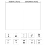 Proper And Improper Fractions Worksheet