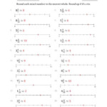 Rounding Mixed Numbers To The Nearest Whole With Helper Lines C