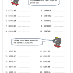 Rounding Money 2 Fraction And Decimal Worksheets For Year 6 age 10