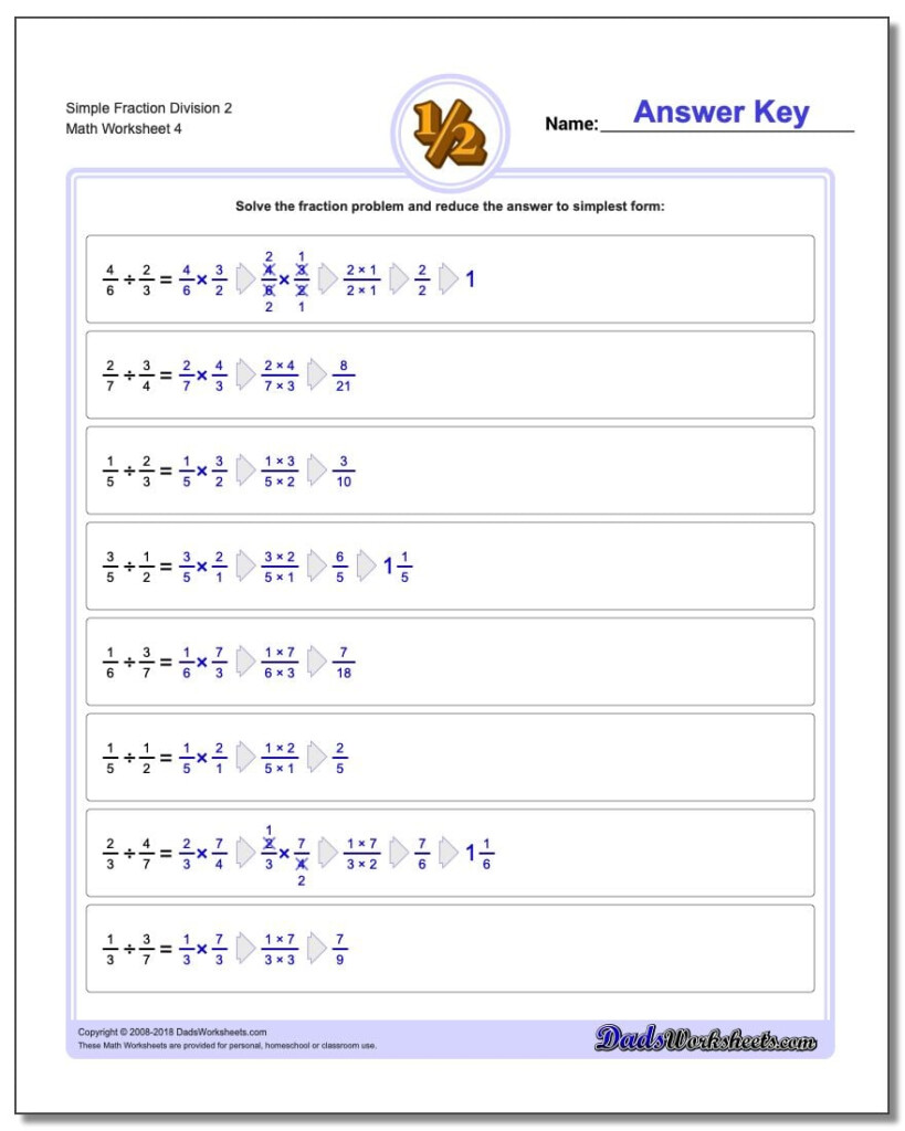 Simple Fraction Division