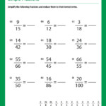 Simple Fractions View Free Fractions Worksheet For 4th Grade JumpStart