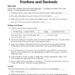 Simple Word Problems With Fractions And Decimals Education World