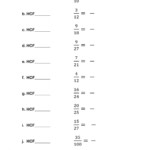 Simplifying Fractions Online Worksheet