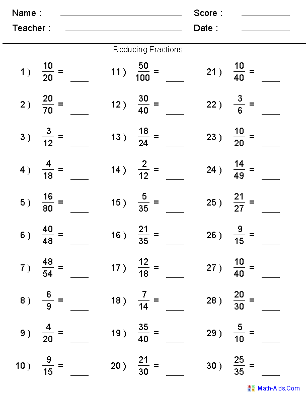 Simplifying Fractions Worksheet 4th Grade Studying Worksheets