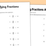 Simplifying Fractions Worksheet teacher Made