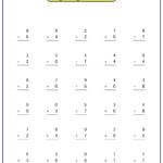 Single Digit Addition Worksheet Generator Grade 1 The Site For Free