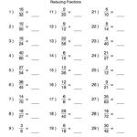 Sixth Grade Reducting Fractions Math Worksheets K5 Worksheets Math