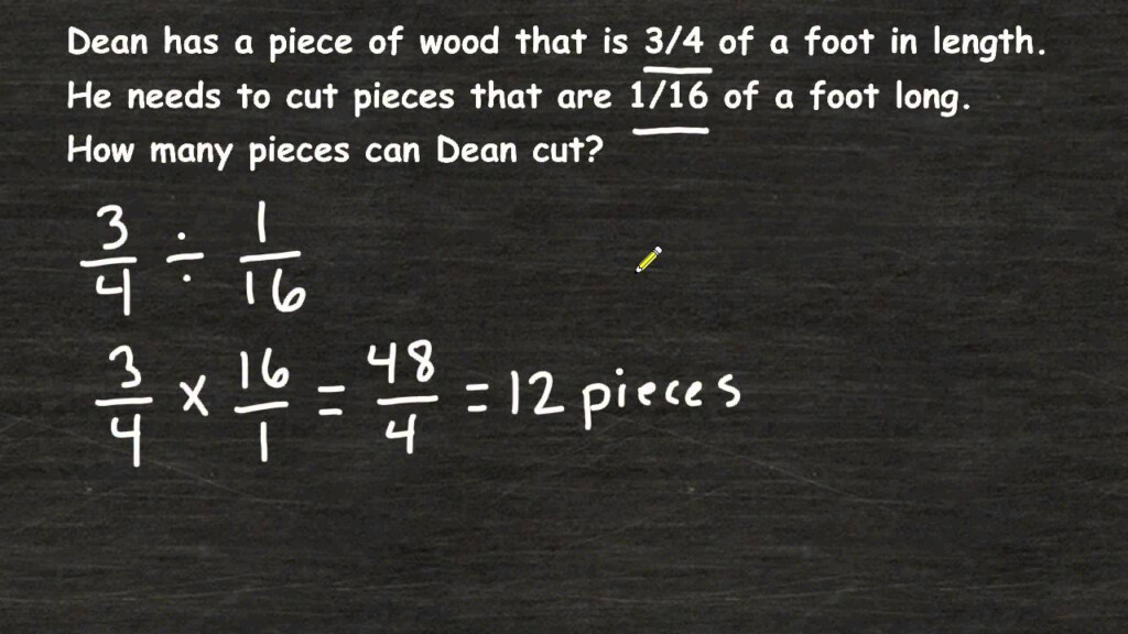 Solving Fraction Word Problems Fraction Division YouTube