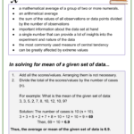 Solving Measures Of Central Tendency 6th Grade Math Worksheets