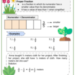 Solving Word Problems Associated With Fractions Math Worksheets