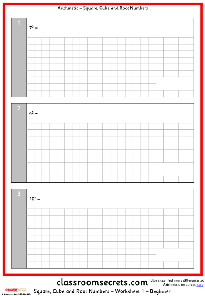 Square Cube And Root Numbers KS2 Arithmetic Test Practice Classroom 