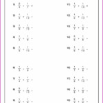 Subtracting Fractions With Unlike Denominators Regrouping Worksheet