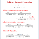 Subtracting Rational Expressions examples Solutions Videos