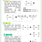 Subtraction Of Improper Fractions Themed Math Worksheets