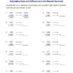 Sums And or Differences 4 Digits With Rounding Guide Teacher