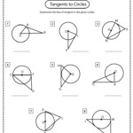 Tangents To A Circle Worksheets Math Monks