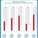 Temperature Practice First Grade Math Worksheets Worksheet Template