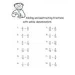 The Adding Fraction Worksheet Generator Addition And Subtraction With