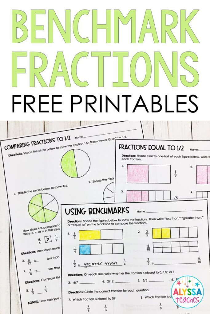 These FREE Benchmark Fractions Worksheets Game And Anchor Chart Are 