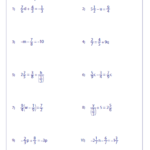 Two Step Equation Worksheets