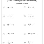 Two Step Equations Worksheets Math Monks