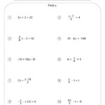 Two Step Equations Worksheets Math Monks