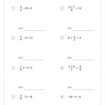 Two Step Equations Worksheets Math Monks