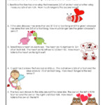 Valentine s Day Fractions Word Problems Worksheet Woo Jr Kids