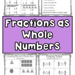 Whole Numbers As Fractions Third Grade Education Math Education