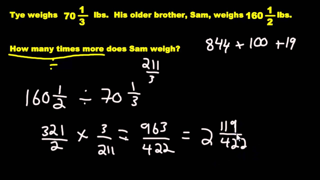 Word Problems Multiplying And Dividing Fractions YouTube