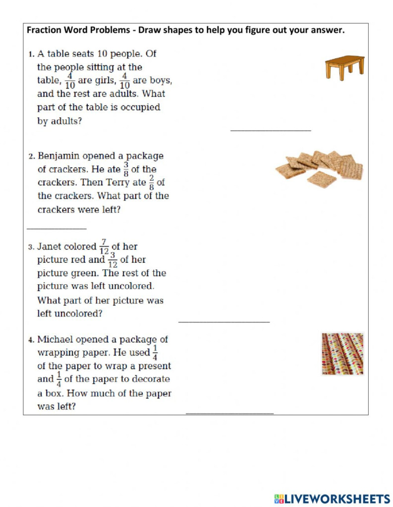 Word Problems With Fractions 6th Grade Worksheets Pdf WorkSheets For Kids