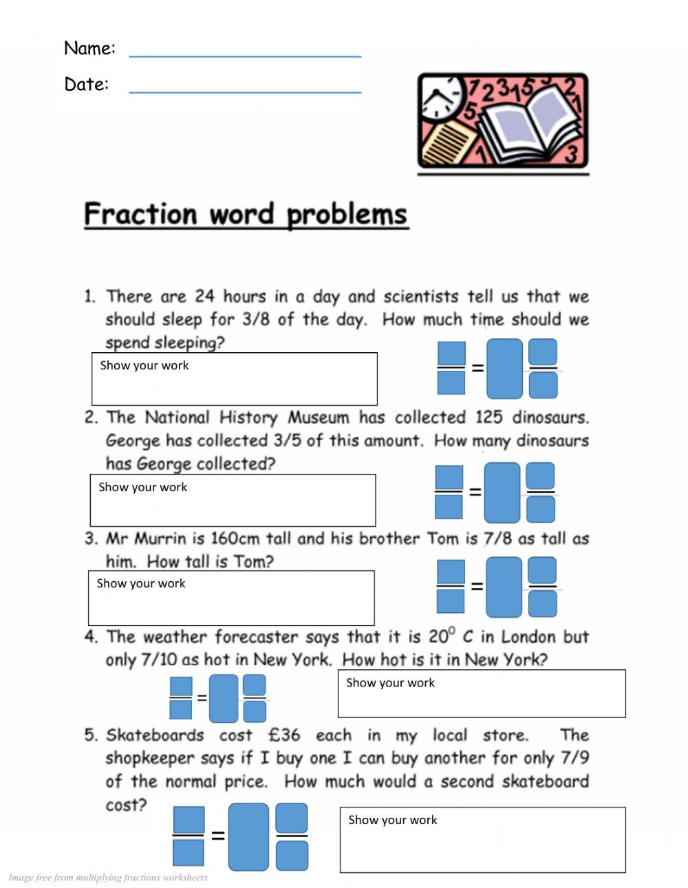 Word Problems With Fractions 6th Grade Worksheets Pdf WorkSheets For Kids