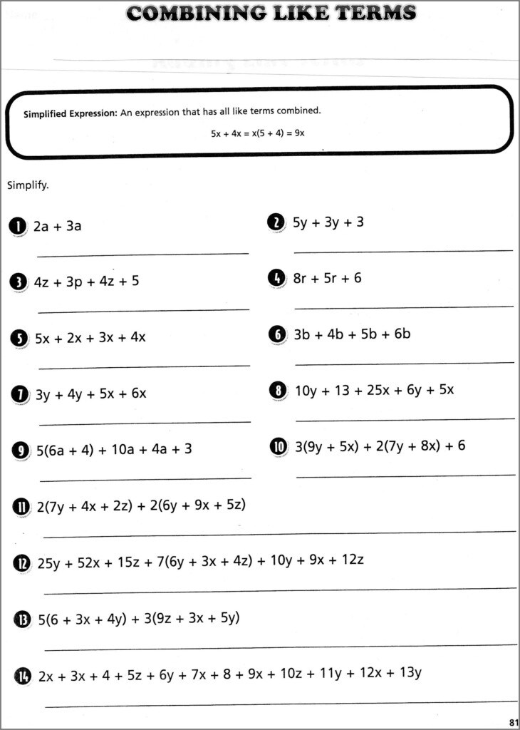 Writing Algebraic Expressions Worksheet Pdf Worksheet Resume Examples