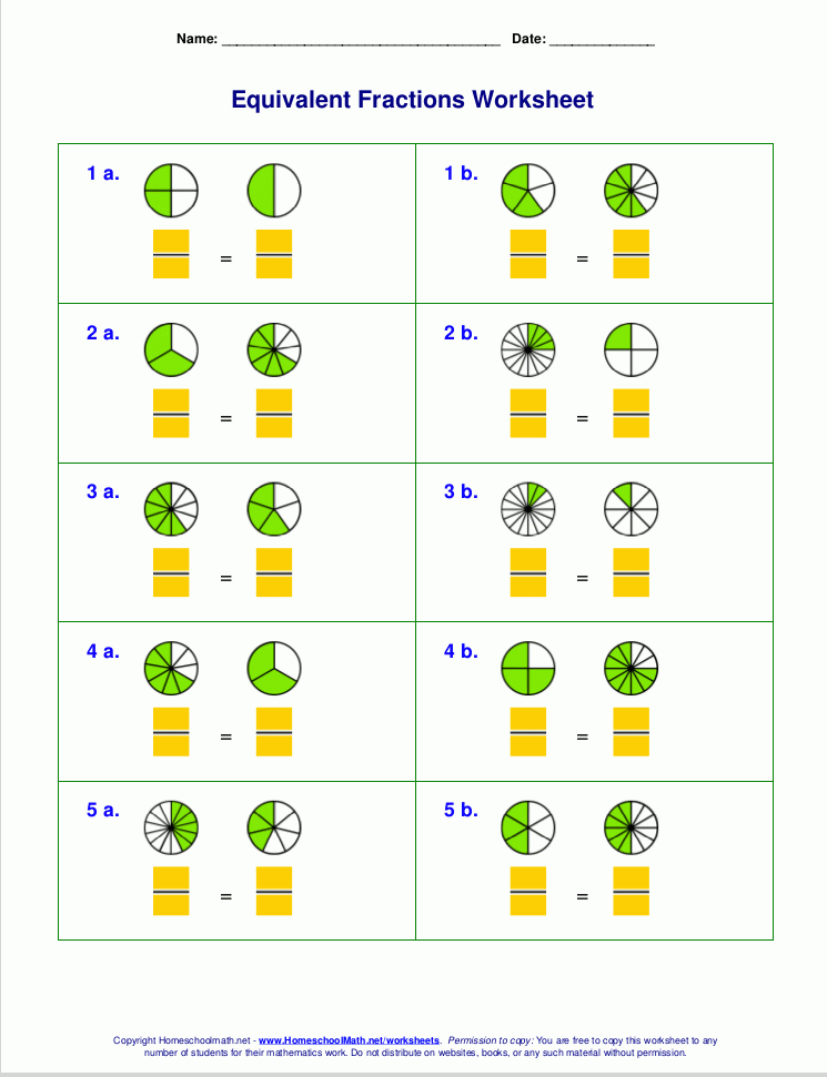 Year 5 Equivalent Fractions Games Heavywaves